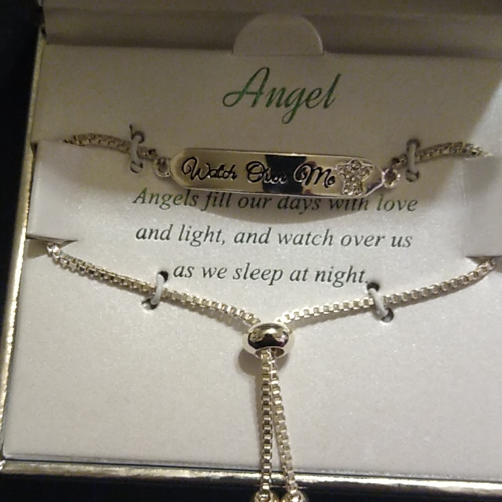 Fine Silver Plated Watch Over Me Braclet